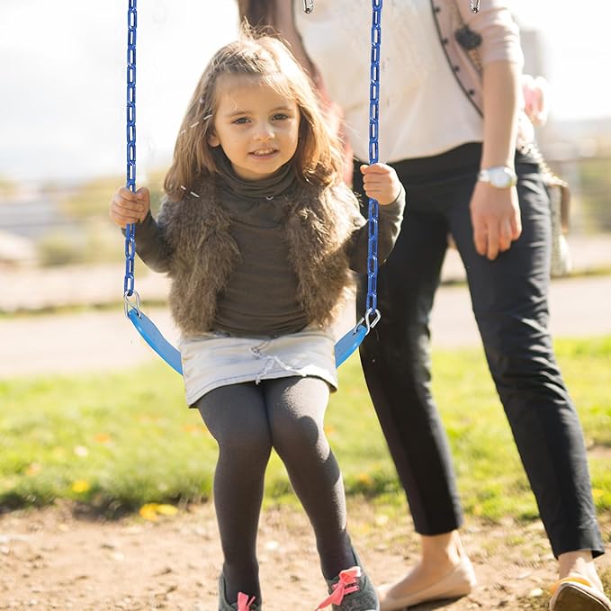 RedSwing High Back Full Bucket Swing with Heavy Duty Swing Seat Combo Pack (Triangle and Chain Dip), Tree Straps Included,Blue