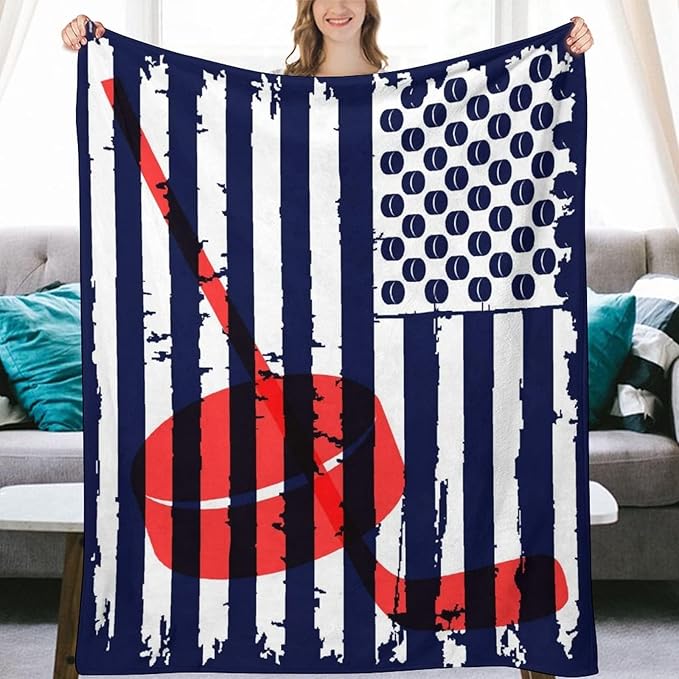 Kids Blankets for Girls - Hockey Gifts - Boys Blanket for Team Player - 30"x40" Soft Fleece Throws for Couch, Office