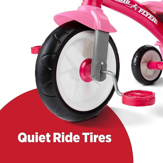 Kids Bike, Toddler Bike, Toddler Toys, Kids Toys for Ages 2-4, Radio Flyer Pink Rider Trike, for Ages 2.5-5 Years, Pink Tricycle