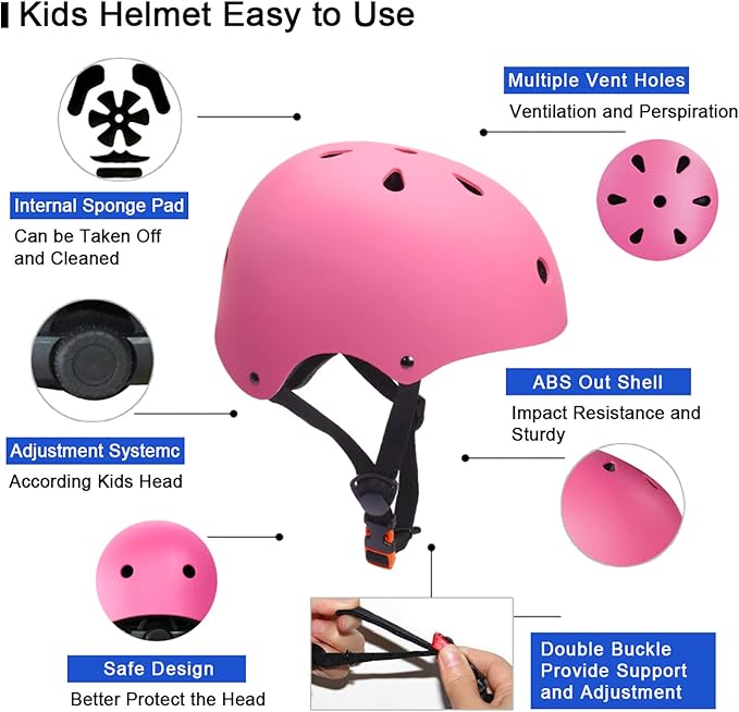 Glaf Toddler Helmet for 2-8 Years Kids Bike Helmets Baby Girls Boys Multi-Sport Adjustable Skateboard Bicycle Helmet Lightweight 3 Sizes for Toddler to Youth 8-14