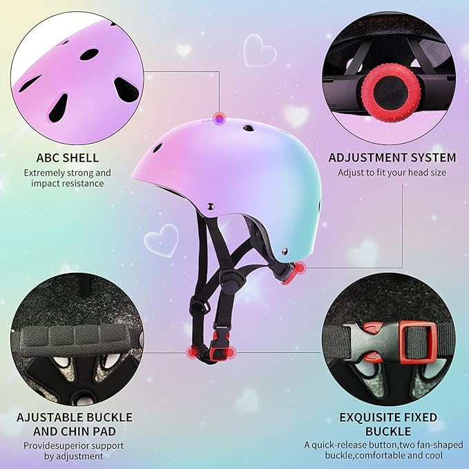 Kids Bike Helmet for 2-3-5-8-14 Ages Girls,Boys,Toddler,Kids and Youth, Ventilation and Impact Resistance Toddler Bike Helmet for Multi-Sport Bicycle Scooter Inline Roller Skate and Skateboarding