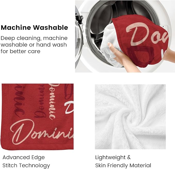 Dr.TOUGH Personalized Name Blanket Personalized Blanket for Adult Kids Flannel Customized Personalized Blankets and Throws