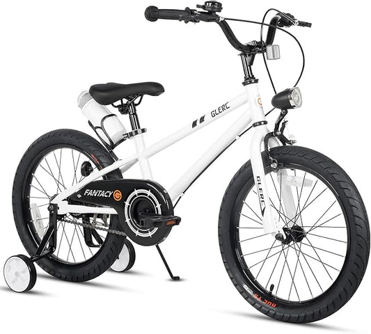 Glerc Fantacy Kids Bike, 12-20 Inch Children Bicycle for 2-13 Years Old Boys Girls, Kids Bicycle with Water Bottle Holder & Headlight & Training Wheels, Multiple Colors