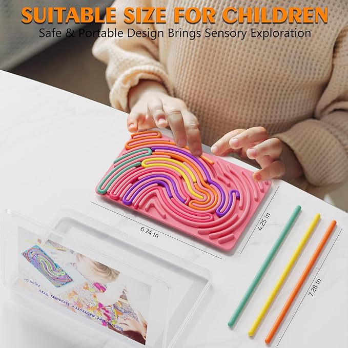 Sensory Fidget Toys for Kids Toddler Boys ,Sensory Activity Board for Stress Anxiety Autistic ADHD, Calm Down Travel Airplane Essentials Toys for 3+ Year Old, Stuffers Gifts for Teen Girls