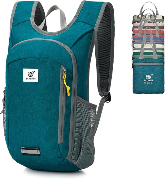 SKYSPER Small Daypack 10L Hiking Backpack Packable Lightweight Travel Day Pack for Women Men