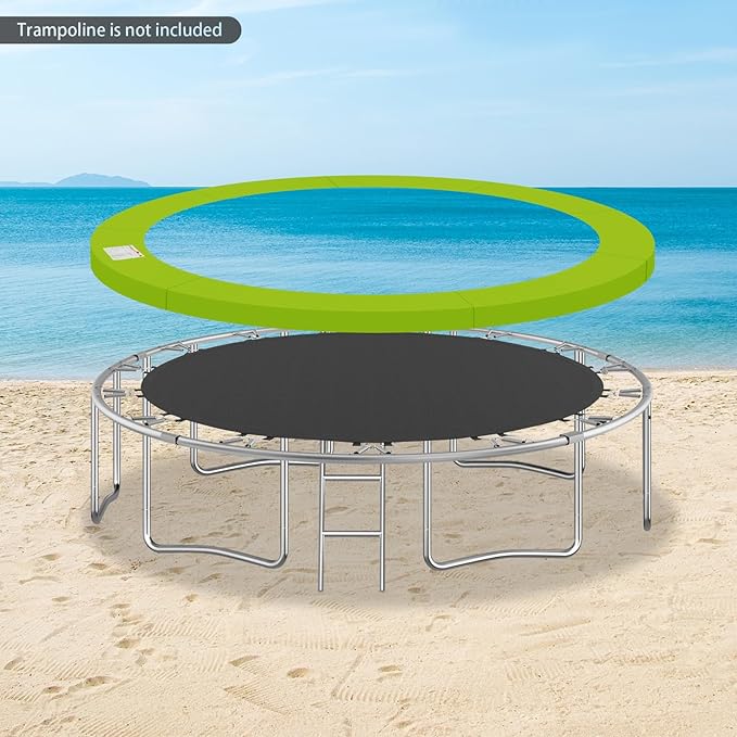 Eapmic Trampoline Pad Replacement, Trampoline Safety Pad, Spring Cover for 8ft 10ft 12ft 14ft 15ft 16ft Round Trampoline with Waterproof Foam Padding, Universal Trampoline Accessories