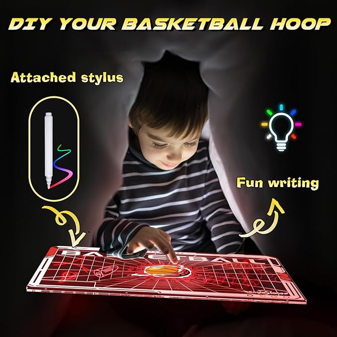 EagleStone Kids Indoor Basketball Hoop, 4 Balls Mini Basketball Toy for Toddlers