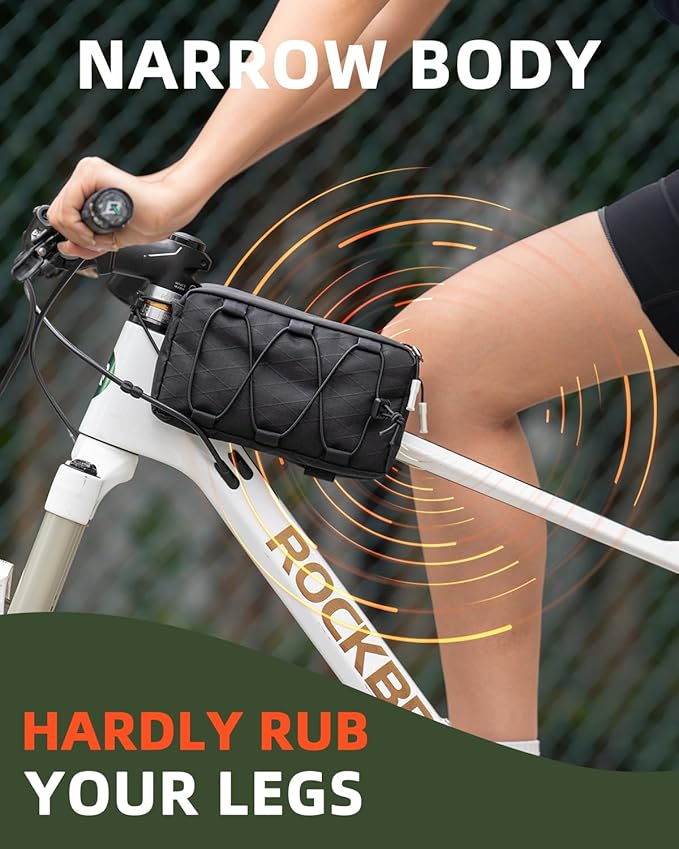ROCKBROS Top Tube Bike Bag,Large Capacity Bicycle Front Frame bag Quick Release Bike Tube Bag Cycling Pouch with Shoulder Strap Bike Accessories for Adult Bikes