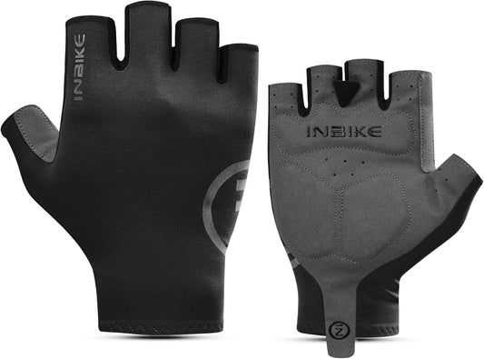 INBIKE Cycling Gloves for Men Women, Breathable Bike Gloves Lightweight Half Finger Biking Glove Mountain Road Bicycle