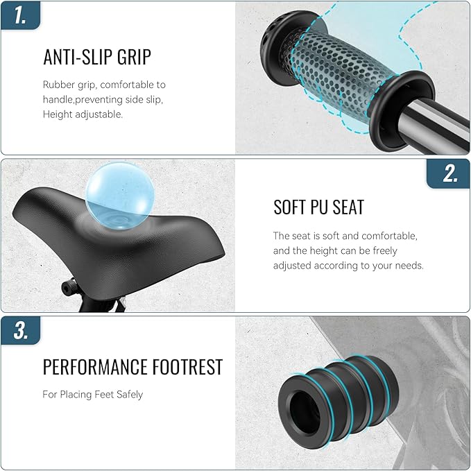 SEREED Toddler Balance Bike 2 Year Old, No Pedal Kids Toy Bike for 2-5 Years Old, Tool-Free Adjustment, for Grandkids 2-3 Boys Girls, Customize Plate with 3pcs Stickers (Black)