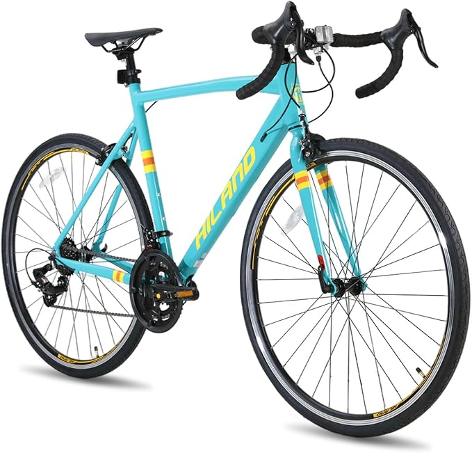 HILAND 700c Road Bike 14 Speed, Aluminum Frame Racing Bike, City Commuter Bicycle for Men Women