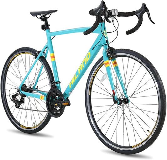 HILAND 700c Road Bike 14 Speed, Aluminum Frame Racing Bike, City Commuter Bicycle for Men Women