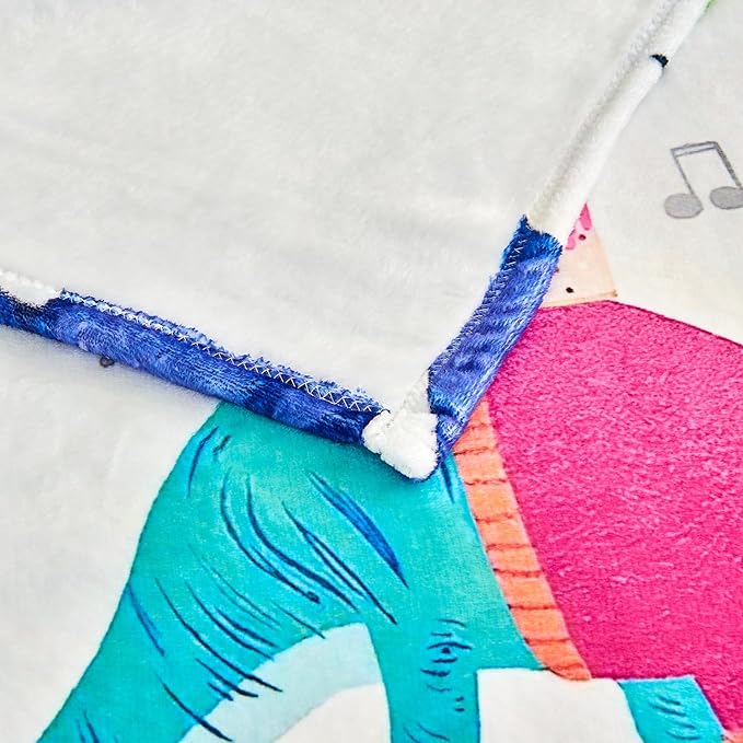 Wajade Toddler Fleece Dinosaur Blanket for Boys - Soft Throw Blanket with Dinosaur Print for Children's Birthday, Christmas, Halloween - 60"x80"