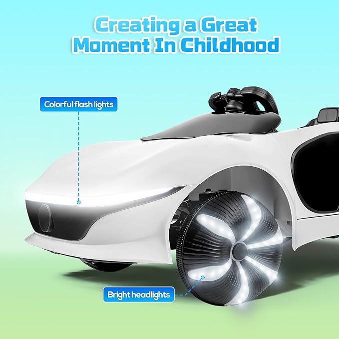 SEALIGHT 12V Kids Ride On Car Truck w/Parent Remote Control, Electric Car for Kids Children Ride On Truck Toddler Electric Vehicle with Double Doors/Safety Belt/LED Lights/Music Player/Bluetooth