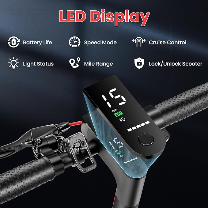 Caroma Electric Scooter,630W Peak Motor,20 MPH Max Speed & 18 Miles Long Range,8.5" Solid Tires,Dual Braking System with Cruise Control,Foldable E-Scooter with Smart APP Lock for Adults and Teens