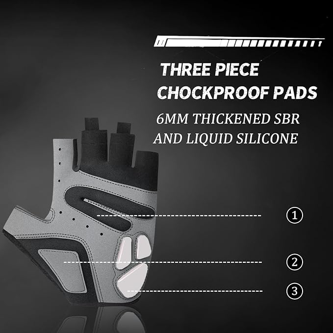 Cycling Gloves,Gel Padded Bike Gloves for Men Cycling,Anti-Slip & Shock-Absorbing Lightweight & Breathable Design Road Bicycle Half Finger for Women