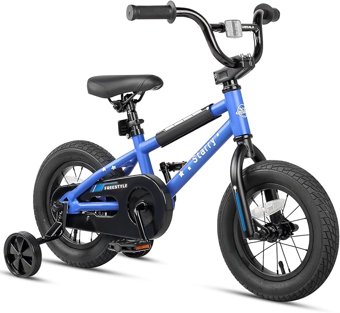 12 14 16 18 Inch Kids Bike BMX Style Bicycle with Training Wheels Coaster Brake for 2-10 Years Old Toddlers Boys Girls Multiple Colors
