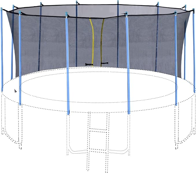 Exacme Trampoline Enclosure Set, Inner Net with Poles Hardware for C14 C15 C16, 6181-N