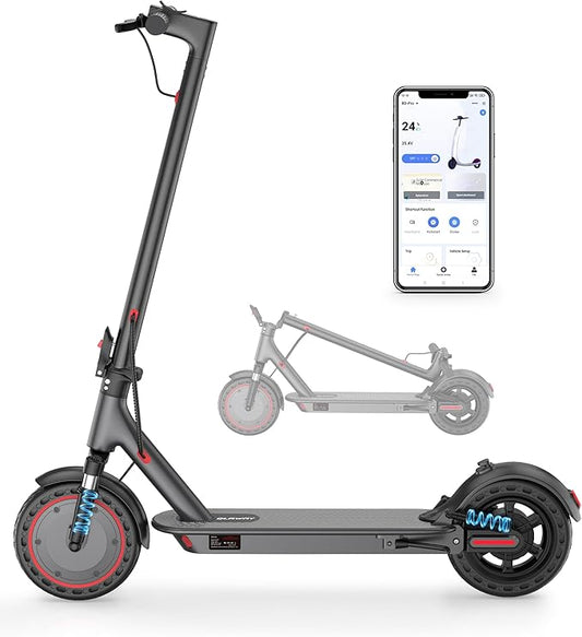 Electric Scooter - 8.5"/10" Solid Tire, Powerful 350W/500W Motor, Top Speed 19 MPH, Max 16-22 Miles Ranges, Load 265LBS, Aluminum Alloy Frame Foldable Commuting Escooter for Adults & Teens