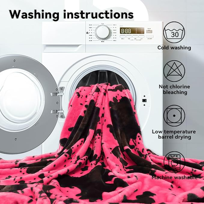 Hot Pink Blanket for Kids Lightweight Cute Soft Toddler Blanket for Girls Strawberry Pink Gifts Decor Stuff for Kids Girls Women Birthday