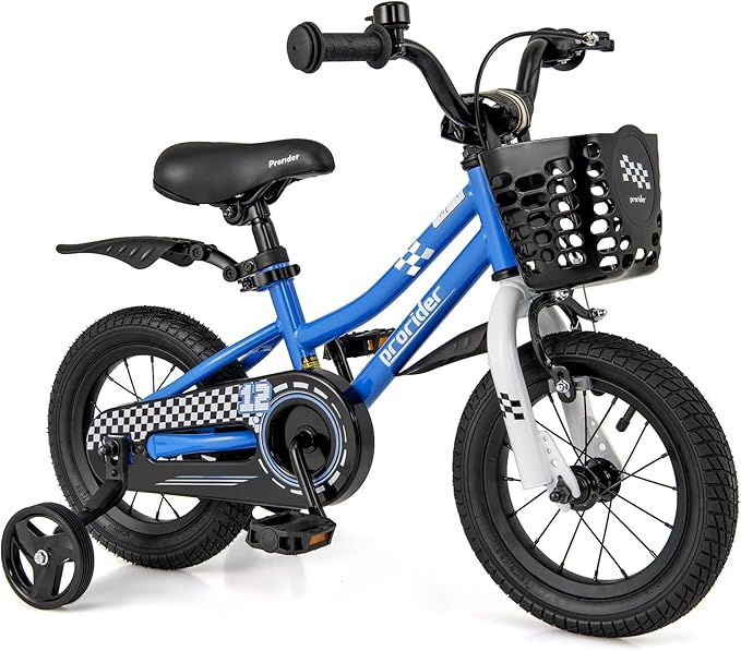 BABY JOY Kids Bike, 12 14 16 18 20 Inch Children Bikes for Boys Girls Teens 3-8 8+ Years w/Training Wheels or Kickstand, Handbrake, Coaster Brake & Removable Basket, Kids Bicycle of Multiple Colors