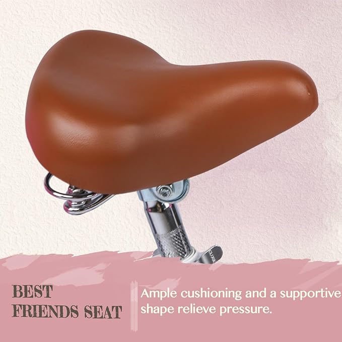 Glerc Sasha Girls Bike, 12-20 Inch Kids Bike for Children Ages 2-13 Years, Kids Bicycle with Doll-Seat & Basket & Training Wheels, Multiple Colors