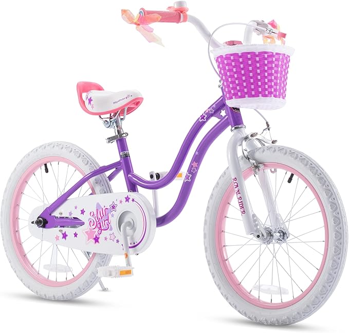 RoyalBaby Girls Bike Classic & EZ Kids Bike, Balance and Pedal Bicycle, 12 14 16 18 20 Inch Toddlers to Big Kids 3-10 Years