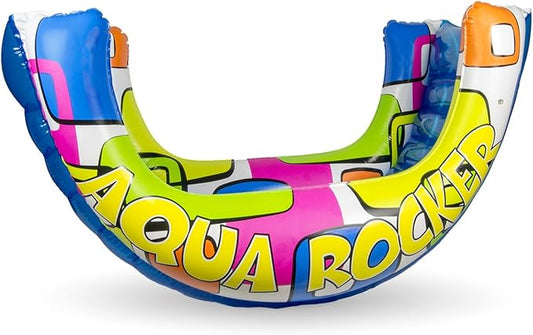 Poolmaster Aqua Rocker Inflatable Swimming Pool Float Ride On, Outdoor Toy For 8 Years Old and Up Boys, Girls, and Adults Pool Blow-Up Floatie and Lounge