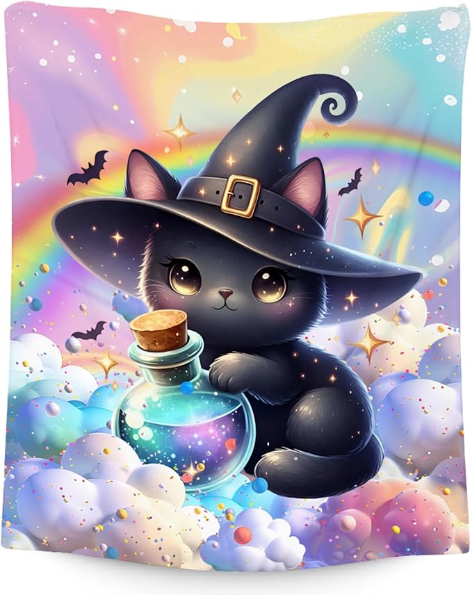 Kids Blankets Blanket Gifts for Cat Lovers - 30x40 Inches Cozy Soft Flannel Throw for Girls