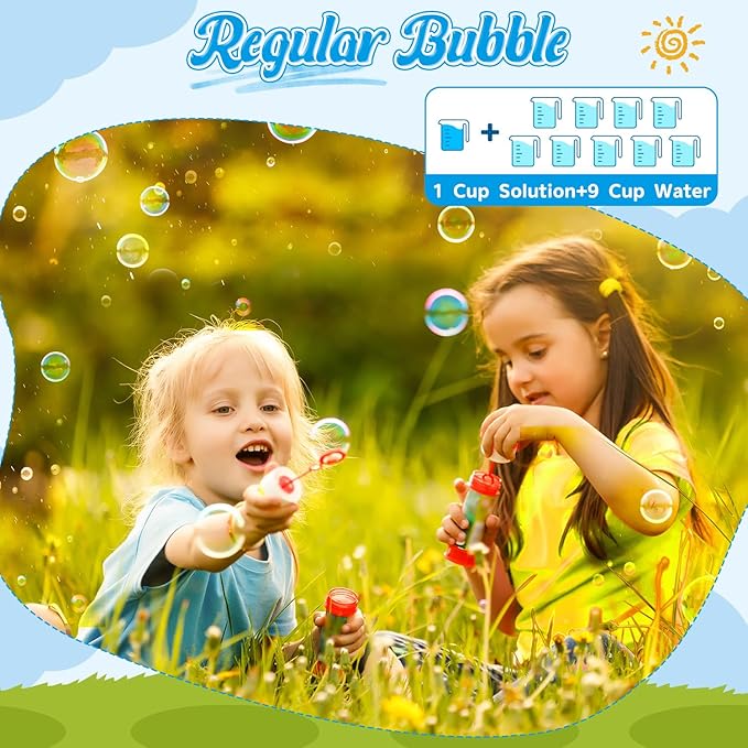 EagleStone 67 OZ Bubble Concentrated Solution (Up to 5 Gallons) – Bubble Solution Refill for Bubble Machine, Gun, Wand, and Mower – Bubbles Toys for Parties, Easter, Weddings, Outdoor Play