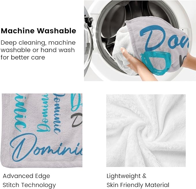 Dr.TOUGH Personalized Name Blanket Personalized Blanket for Adult Kids Flannel Customized Personalized Blankets and Throws