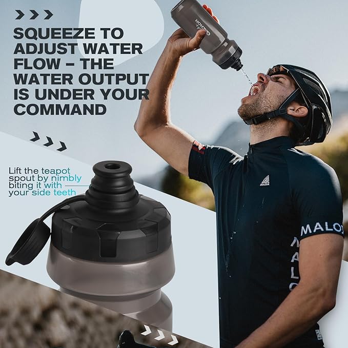 GXCROR Bike Water Bottle Holder with Bottle Combo, Lightweight, Durable & Secure Water Bottle Cage Set, Easy Installation, Fit for Sport Outdoor Cycling, MTB Road