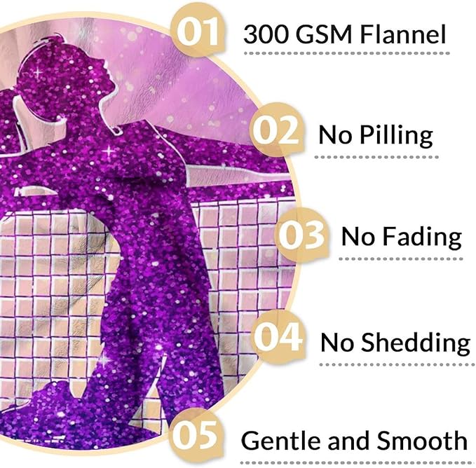 Custom Volleyball Blanket Gifts for Girls- 30x40 Inches Sport Throw Blanket for Babies Kids- Personalized Pink Soft Fuzzy Nap Blankets for Couch Sofa Bed