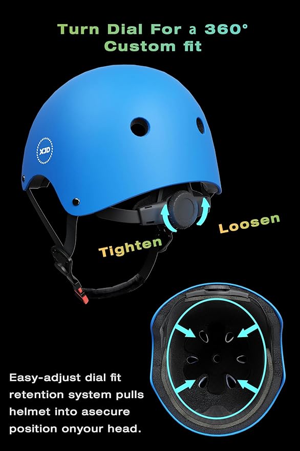 XJD Kids Bike Helmet,Multi-Sport Protective Gear Set for 3-5-8-14 Years Boys Girls with Knee and Elbow Pads Wrist Guards fit Roller Skates,Cycling,Skateboarding,Skating Scooter