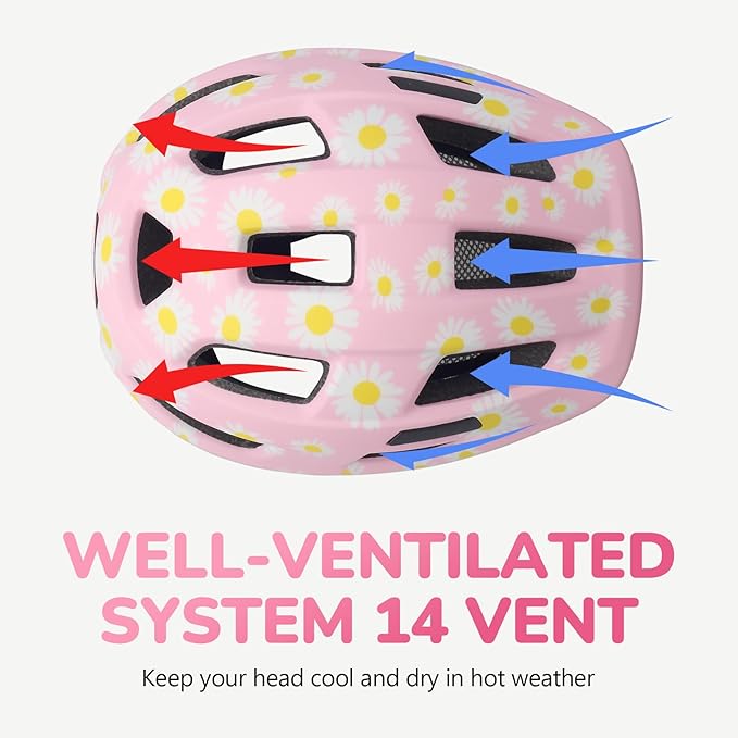 Toddler Kids Bike Helmet, Adjustable Infant Baby Bicycle Helmet for Age 1-3-5-8 Years Child Boys Girls, Multi-Sport Scooter Skateboard, 2 Sizes