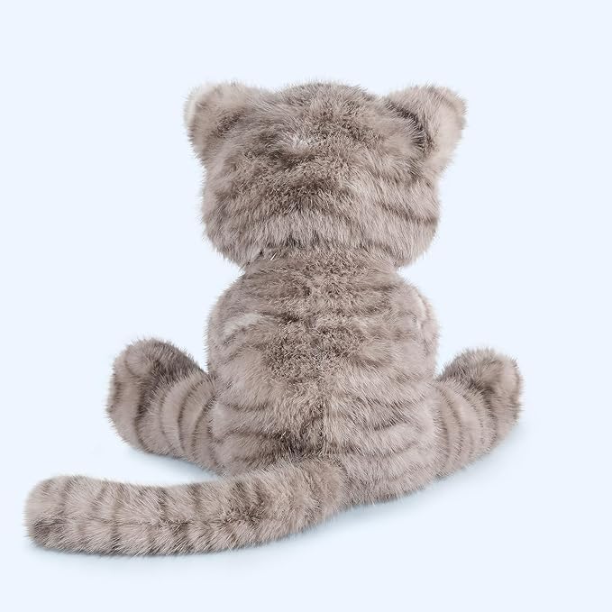 Heatable & Coolable Grey Cat Stuffed Animal, Cat Heating Pad Microwavable for Soothing & Relaxation, Lavender Scented Cat Plush Toy for Stress Relief, Stuffed Cat Toys for Kids