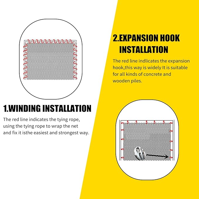 Climbing Cargo Net for Kids Outdoor Balcony & Playground Safety - Knotless Polyester Sports Netting
