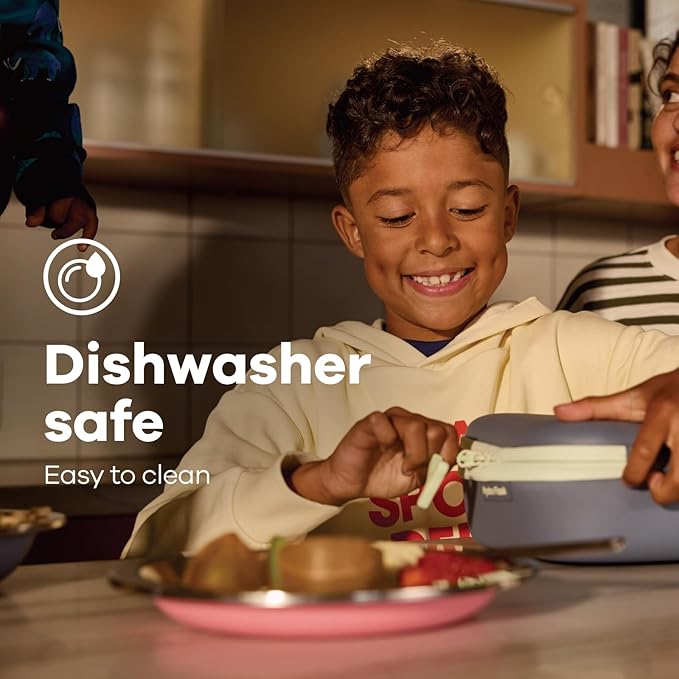 Hydro Flask Stainless Steel Kids Plate- Dishwasher Safe, Stackable, Dinner Plate in Koala Gray