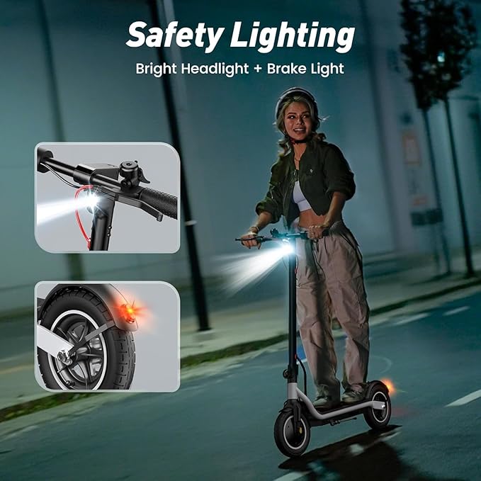 Electric Scooter, 650W/500W/350W Powerful Motor, 22/18 MPH Top Speed, 23/21 Miles Long Range, 10"/8.5" Pneumatic Tires, Smart App, UL Certified Foldable Commuting Electric Scooter for Adults and Teens