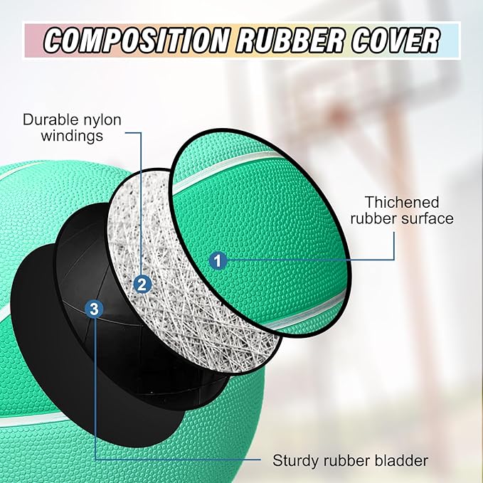 Wettarn 12 Pcs Mini Basketballs for Kids - Size 3 Colorful Rubber Basketball Bulk with Pump for Mini Hoop, Indoor Outdoor Practice, Game, Back to School Party, 7 Inch