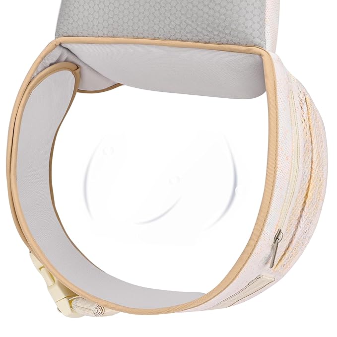 Bebamour Baby Carrier Newborn to Toddler with Hip Seat Baby Carrier Front and Back Carry Carrier with Head Hood, 3 PCS Teething Pads,Storage Bag (White-Knit)