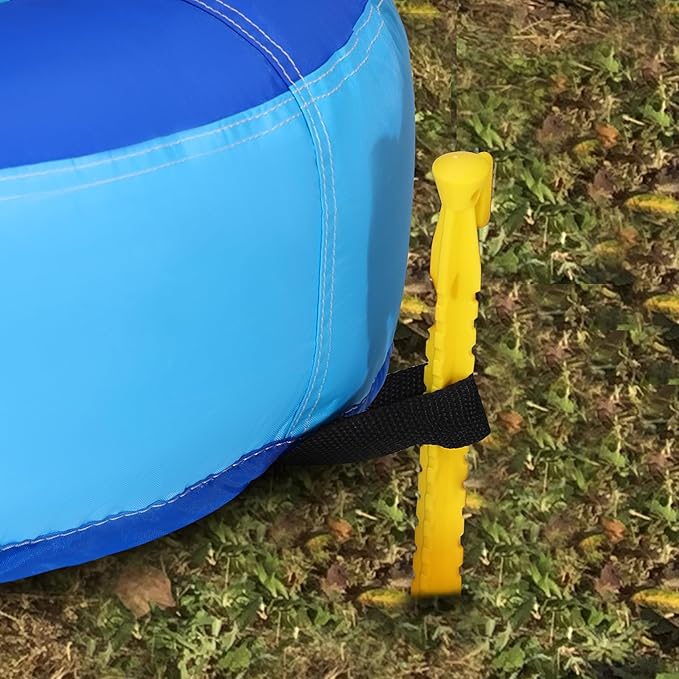 Inflatable Water Slide Bounce House, Double Slide Bouncer Castle Playhouse w/Splash Pool,Jump Area, Climbing Wall,Basketball Hoop, Water Balls, 550W Air Blower for Kids Backyard Indoor Outdoor Use