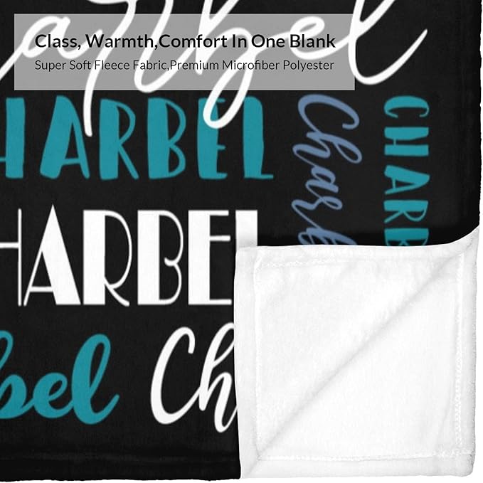 Name Blanket Personalized Blanket for Adult Kids Flannel Customize Throw Blanket Custom (Color 13, 50 x 60 Inches)
