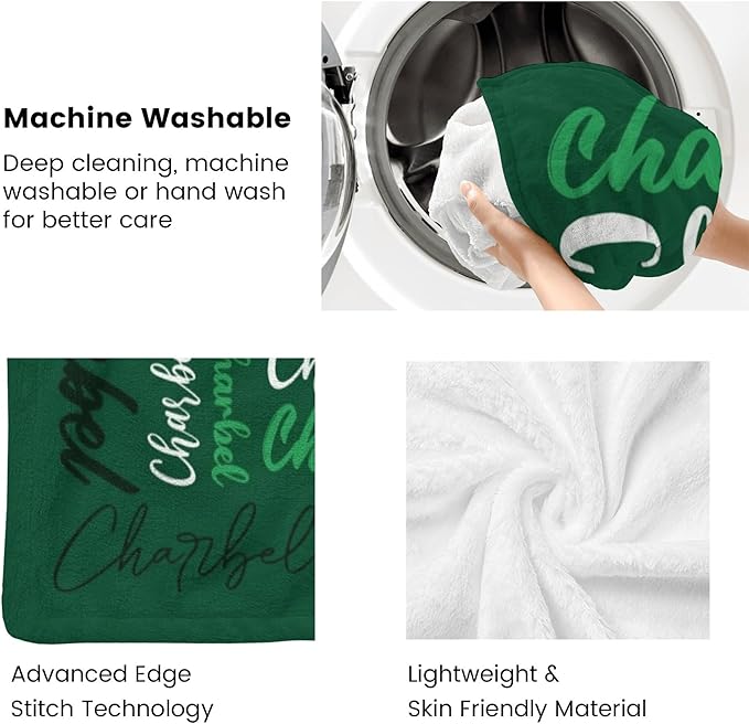 Name Blanket Personalized Blanket for Adult Kids Flannel Customize Throw Blanket Custom (Color 19, 30 x 40 Inches)