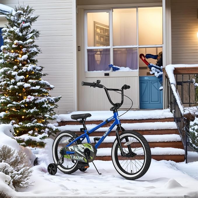 Glerc Kids Bike for Ages 1-8 Years Old, 12-16 Inch BMX Style Kids Bicycle with Training Wheels, Boys Bike for Children and Toddler, Multiple Colors