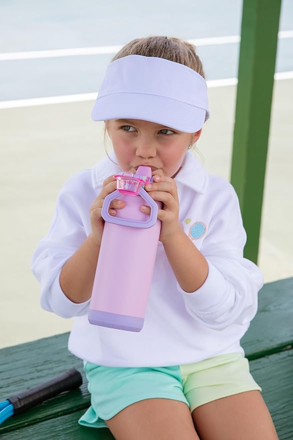 ZULU Powerfill Pro 18oz Kids Stainless Steel Water Bottle with Quick Fill Lid, Triple Wall Vacuum Insulated, Leak Proof Locking Lid, Sip & Chug, Reusable, BPA Free, Dishwasher Safe, Sweet Sorbet