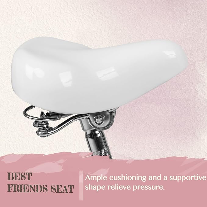 Glerc Sasha Girls Bike, 12-20 Inch Kids Bike for Children Ages 2-13 Years, Kids Bicycle with Doll-Seat & Basket & Training Wheels, Multiple Colors