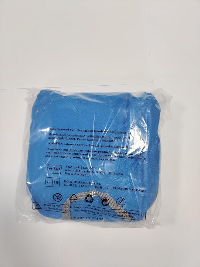 ZOMAKE Lightweight Packable Backpack, 35L Light Foldable Hiking Backpacks Water Resistant Collapsible Daypack for Travel(Light Blue)