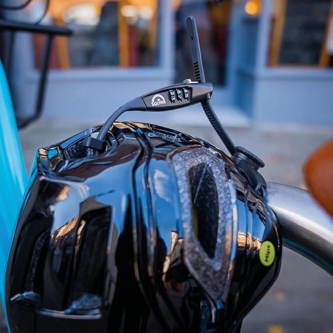 Squire Bike Locks STRAPLOK™ Combi 10 - Ultra-Lightweight Multi-Functional Zip-Tie Style Café Bike Lock with 10mm Stainless Steel Core, 450mm Length, 3-Wheel Recodable Combination