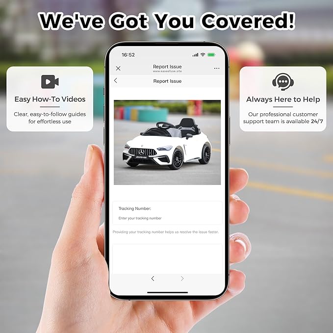 Licensed Mercedes-Benz Kids Electric Car by TOBBI, Toddlers Ride On Toy, Battey-Powered Vehicle with Parental Remote Control/Soft Start/3 Speeds/Horn & LED for Children Ages 3-6 Years-White